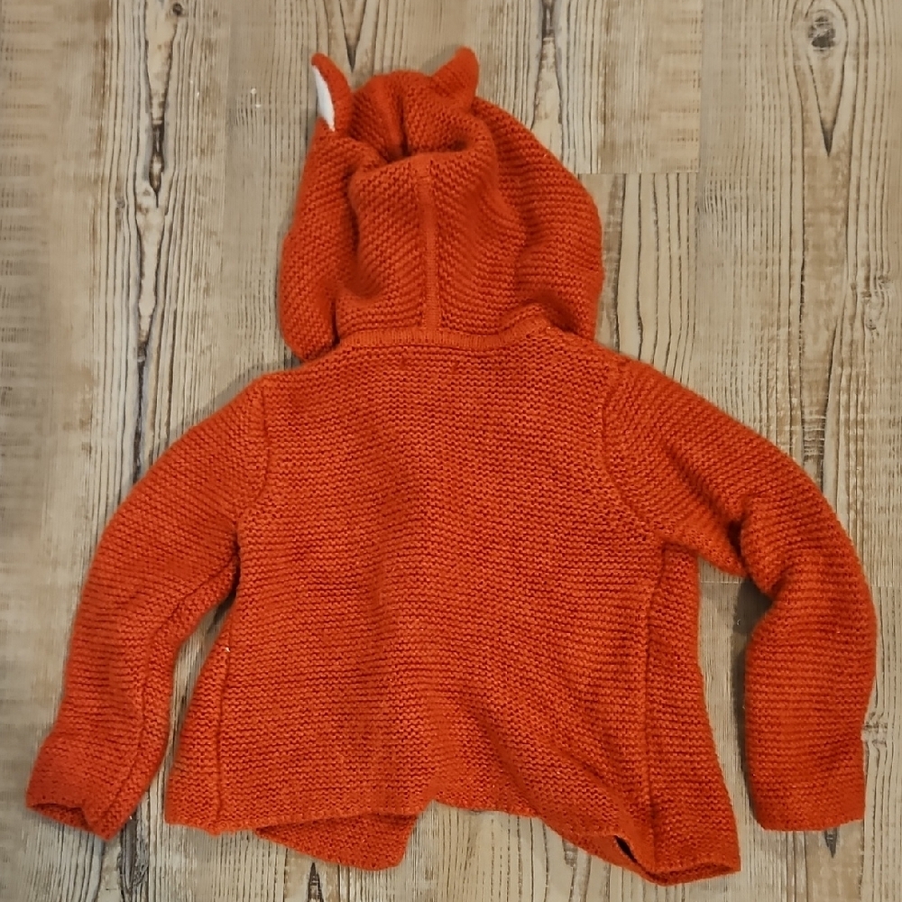 Baby Boden Orange Hooded Sweater - Picture 4 of 4